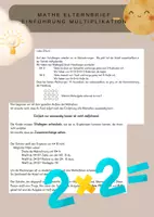 Vorschau - Arbeitsblätter - Elternbrief Multiplikation verstehen – mit Tipps für Eltern - Deckblatt