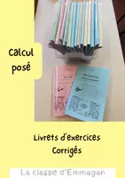 Aperçu - Feuilles d'exercices - Calcul posé CM1 : Exercices - Corrigés - Page de couverture