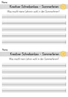 Vorschau - Arbeitsblätter - Schreibanlass Sommerferien Klasse 1-4 - Seite 2