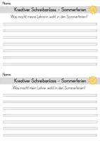 Vorschau - Arbeitsblätter - Schreibanlass Sommerferien Klasse 1-4 - Seite 3