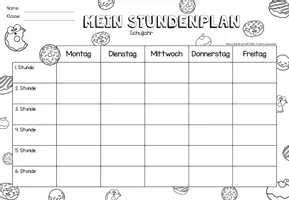 Vorschau - Anderer Materialtyp - FREEBIE Stundenplan Vorlage - Donuts (editierbar) | 4 Stundenoptionen - Sommer Deutsch - Seite 2