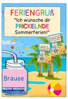 Vorschau - Bildkarten - Feriengruß - "Ich wünsche dir prickelnde Sommerferien" - Deckblatt