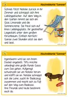 Vorschau - Stationenlernen - Sommer - Lese- & Abschreibkartei - Druckschrift - Seite 3