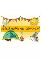 Vorschau - Stationenlernen - Sommer - Lese- & Abschreibkartei - LA/Lateinische Ausgangsschrift - Seite 1