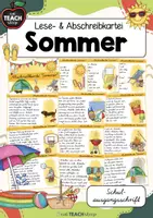 Vorschau - Stationenlernen - Sommer - Lese- & Abschreibkartei - SAS/Schulausgangsschrift - Deckblatt