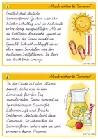Vorschau - Stationenlernen - Sommer - Lese- & Abschreibkartei - SAS/Schulausgangsschrift - Seite 2