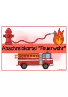 Vorschau - Arbeitsblätter - Feuerwehr - Lese- & Abschreibkartei Druckschrift - Seite 1
