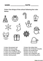 anteprima - Materiale di supporto/inclusione - Coloriamo il Natale! Inglese. - Pagina 1