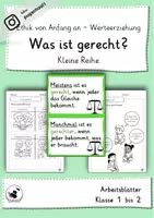 Vorschau - Unterrichtsreihen - Was ist gerecht - Werteerziehung - Ethik von Anfang an - Deckblatt