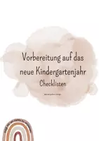 Vorschau - Aufgabenkarten - Vorbereitung auf das neue Kindergartenjahr Checklisten - Deckblatt