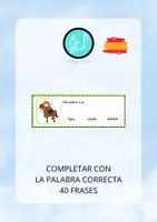 Vista previa - Hojas de trabajo - LECTOESCRITURA. COMPLETAR CON LA PALABRA CORRECTA. - Portada