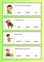 Vista previa - Hojas de trabajo - LECTOESCRITURA. COMPLETAR CON LA PALABRA CORRECTA. - página 1