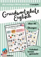 Vorschau - Arbeitsblätter - Grundwortschatz Englisch 1. Lernjahr - Deckblatt