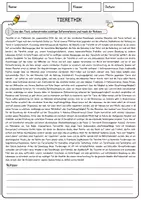 Vorschau - Arbeitsblätter - Tierethik Arbeitsblätter mit Fragen + Lösungen Religion Leseverstehen und Wortschatz - Seite 1
