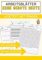 Vorschau - Arbeitsblätter - Religion Paket Lesetexte Quizfragen und Reflexionsaufgaben für den Unterricht - Deckblatt