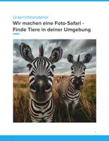 Vorschau - Unterrichtsreihen - Wir machen eine Foto-Safari – Finde Tiere in deiner Umgebung und fotografiere | Klassen 3–7 - Deckblatt