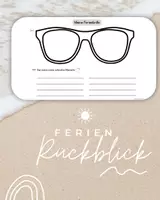 Vorschau - Arbeitsblätter - Meine Ferienbrille - Reflexionsblatt für den Schuljahresbeginn - Deckblatt
