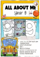Vorschau - Arbeitsblätter - All about me Year 9 - Steckbrief Englisch Back to School - Deckblatt