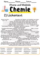 Vorschau - Unterrichtsreihen - Atome und Moleküle - Informationen und Aufgaben - Seite 1