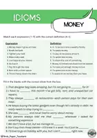 Vista previa - Hojas de trabajo - Money idioms worksheets - B2+ - página 1