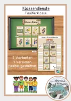 Vorschau - Poster - Klassendienste - Faultierklasse - Deckblatt
