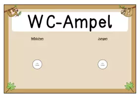 Vorschau - Poster - WC-Ampel / WC-Schilder - Faultierklasse - Seite 1