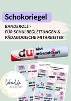 Vorschau - Mal- und Bastelvorlagen - Schokoriegel Dankeschön & Komplimente Schulbegleiter Banderole - Deckblatt
