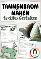 Vorschau - Stundenentwürfe - Tannenbaum nähen | Nähanleitung Bastelanleitungen | Weihnachten - Deckblatt
