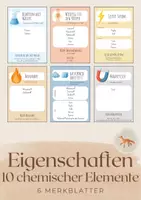 Vorschau - Poster - 10 Chemische Elemente - Merkblätter zu Eigenschaften - Deckblatt