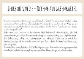 Vorschau - Aufgabenkarten - 10 Chemische Elemente - Offene Aufgabenkartei - Seite 1
