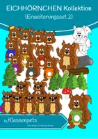 Vorschau - selbst erstellte Cliparts/Grafiken - Eichhörnchen Clipart Kollektion (Basis, Erweiterung 1 und 2) - Seite 1