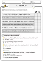 Vorschau - Arbeitsblätter - Kathedralen Arbeitsblätter mit Fragen + Lösungen Religion Leseverstehen und Wortschatz - Seite 2
