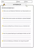 Vorschau - Arbeitsblätter - Kathedralen Arbeitsblätter mit Fragen + Lösungen Religion Leseverstehen und Wortschatz - Seite 3