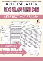 Vorschau - Mal- und Bastelvorlagen - Religion Materialpaket Lesetexte mit Richtig Falsch Multiple Choice und Offenen Fragen - Seite 1