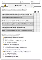 Vorschau - Arbeitsblätter - Konfirmation Arbeitsblätter mit Fragen + Lösungen Religion Leseverstehen und Wortschatz - Seite 2