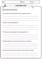 Vorschau - Arbeitsblätter - Konfirmation Arbeitsblätter mit Fragen + Lösungen Religion Leseverstehen und Wortschatz - Seite 3