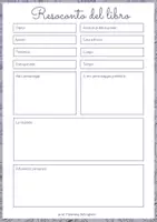anteprima - Materiale di supporto/inclusione - Scheda di lettura del libro classica - Pagina 1