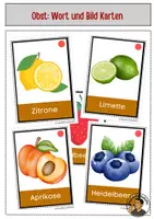 Vorschau - Poster - Obst: Wort und Bild und Karten - Deckblatt