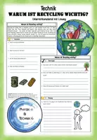 Vorschau - Unterrichtsreihen - Recycling - Warum ist Recycling wichtig? – Ressourcenschutz, Klimaschutz & Arbeitsblatt mit Lösungen - Deckblatt