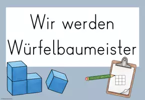 Vorschau - Poster - Würfelbaumeister - Reihentransparenz Klasse 2-3 - Seite 1