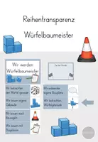 Vorschau - Poster - Würfelbaumeister - Reihentransparenz Klasse 2-3 - Deckblatt