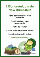 Aperçu - Feuilles d'exercices - L'État américain du New Hampshire - Page de couverture