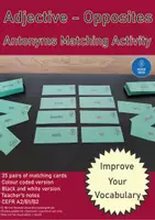 Vorschau - Spiele - Adjective Opposites - Antonyms Matching Activity - Deckblatt
