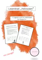 Vorschau - Arbeitsblätter - Leserätsel Halloween (Logical) - Deckblatt