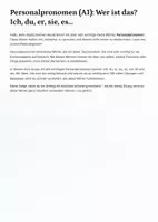 Vorschau - Arbeitsblätter - Simple Present Deutsch: (A1): Wer spricht, liest, macht? - Seite 1