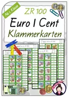 Vorschau - Stationenlernen - Klammerkarten EURO & CENT ZR 100 - Deckblatt