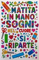 anteprima - Clipart / Immagini originali - RIENTRO A SCUOLA - BACK TO SCHOOL MATITA IN MANO SOGNI - Pagina di copertina