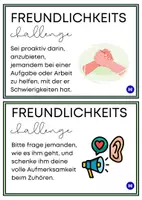Vorschau - Aufgabenkarten - Freundlichkeits Challenge: Kleine Alltagsaufgaben zur Werteentwicklung (ab Klasse 3) - Seite 1