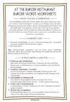 Vorschau - Arbeitsblätter - At the burger restaurant - burger words worksheets - Seite 1