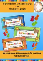 Vorschau - Bildkarten - Willkommensgruß für den Start ins neue Schuljahr - Deckblatt